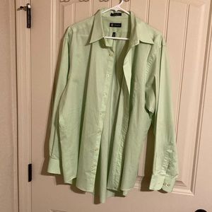 Men’s Chaps Twill Wrinkle Free Green Shirt